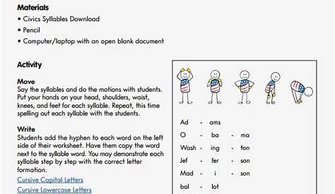 fourth grade open syllable worksheet