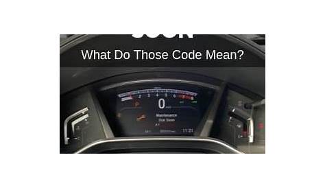 Honda Cr V Maintenance Codes B127 – Latest Cars