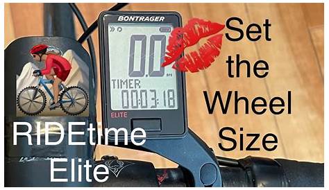 Bontrager RIDEtime Bike Computer Set the Wheel Size - YouTube