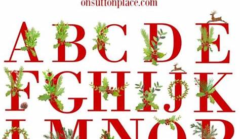 Alphabet Merry Christmas Letters Printable - Printable World Holiday