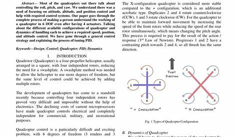 (PDF) Design and Control of a Quadcopter