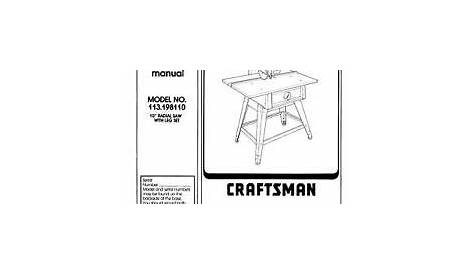 craftsman radial 100 manual