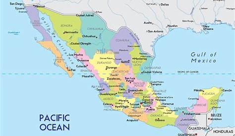 Map of Mexico with Its Cities - Ezilon Maps