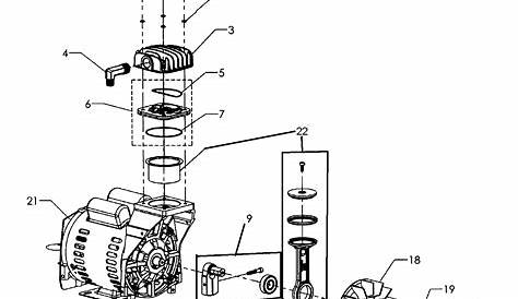 PUMP ASSY Diagram & Parts List for Model 92116473 Craftsman-Parts Air