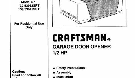 Craftsman Garage Door Opener 41a5021 2e Manual - Garage and Bedroom Image
