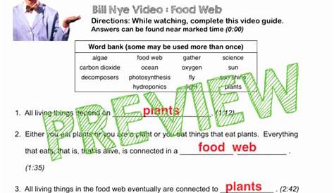 Bill Nye Biodiversity Worksheet Answers