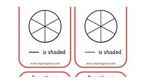 fractions pie charts worksheet