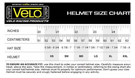 sedici helmet size chart