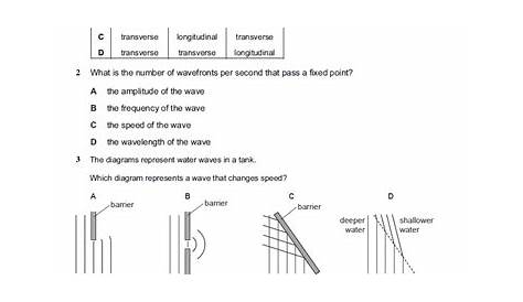 properties of waves worksheets