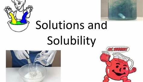 solutions and solubility worksheets