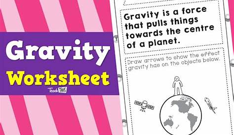 gravity worksheet for kids