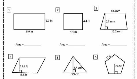 area of polygon worksheets