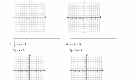 solving linear systems by graphing worksheet