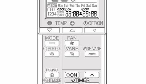 Mitsubishi Electric Air Conditioner Manual - Parct01mausb Remote