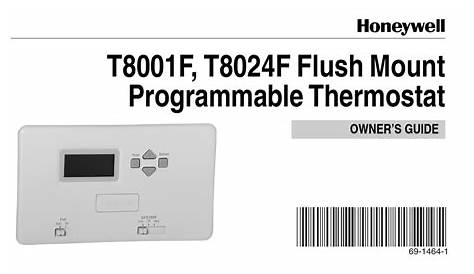HONEYWELL T8001F OWNER'S MANUAL Pdf Download | ManualsLib