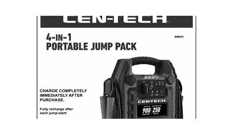 Cen-Tech 56631 4-In-1 Power Pack Owner's Manual | Manualzz