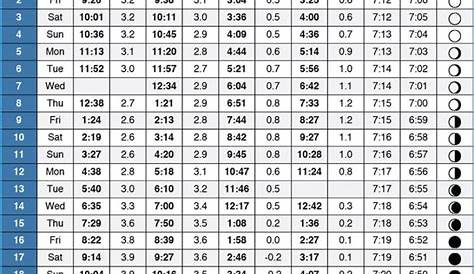 Fort Lauderdale Area Tide Charts - October 2020 | Coastal Angler & The