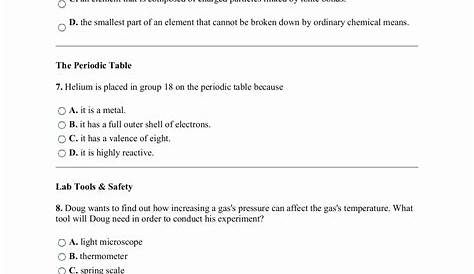 50 Chemistry Review Worksheet Answers