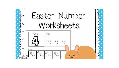 Easter Number Worksheets by Enchanting Little Minds | TpT