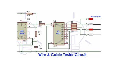 rj45 cable tester circuit diagram