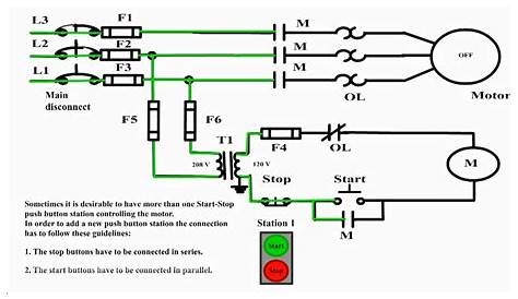 three wire stop start wiring diagram
