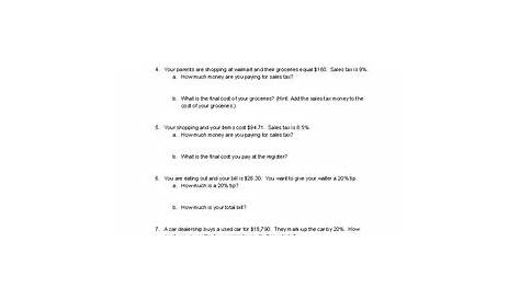 tip and tax worksheet