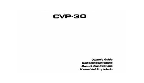 yamaha cvp 65 owner's manual