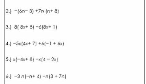 Evaluating Expression Worksheet 8Th Grade