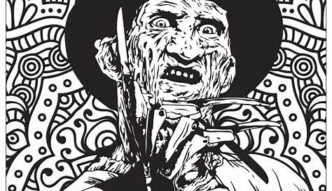Classic horror movies coloring pages : Freddy Kruegger (Source
