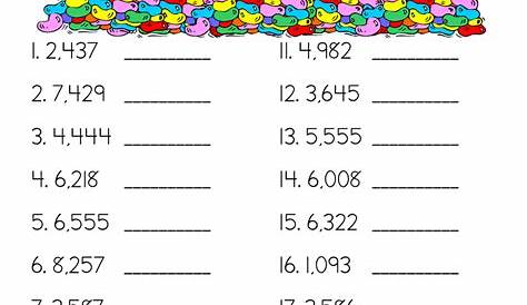 Rounding to the Nearest Thousand Worksheet by Teach Simple