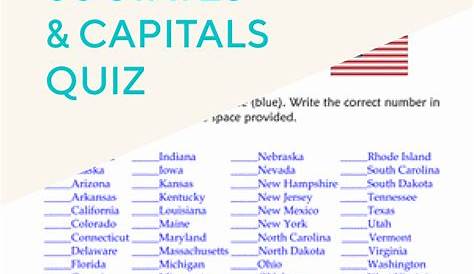 worksheet states and capitals