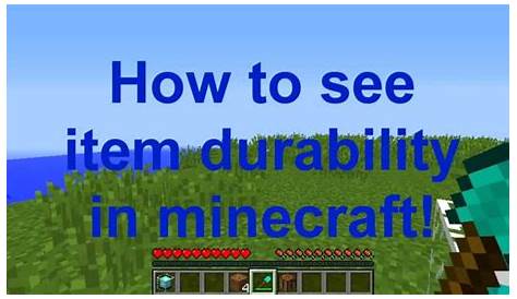 how to show tool durability minecraft java