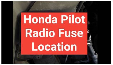 Honda Pilot Alarm Fuse Location