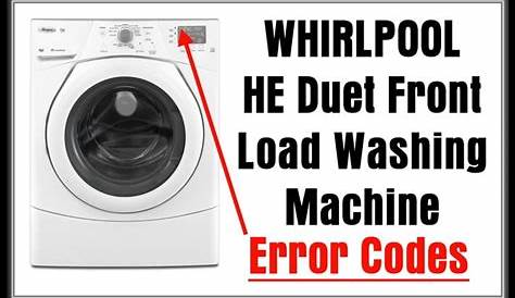 Whirlpool Duet He Washer Manual