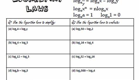 Logarithm Practice Worksheet - Thekidsworksheet