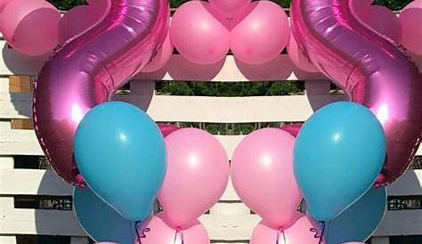 helium filled number balloons