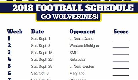 College Football Schedules – The Michigan Weather Center