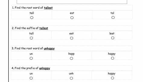 20 Prefix Suffix Worksheets 3rd Grade | Desalas Template