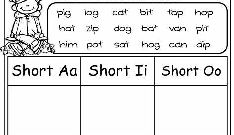 Short A Worksheets 1st Grade - Worksheet Now