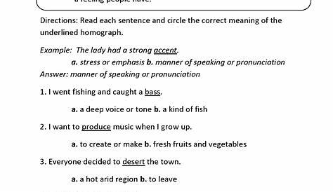 Multiple Meaning Of Words Worksheet 2nd Grade Uncategorized : Resume