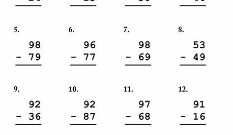 Subtraction Worksheet - 6+ Examples, Format, Pdf | Examples