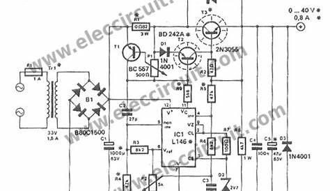 Variable power supply circuit, 0-50v at 3A with PCB - ElecCircuit.com