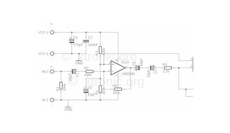 lm358 amplifier circuit diagram