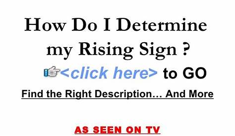 How Do I Determine my Rising Sign