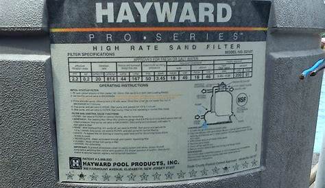 hayward pool sand filter owners manual ~ five posting