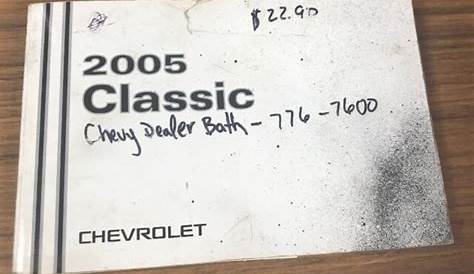2005 Chevrolet Malibu Classic Owners Manual | eBay