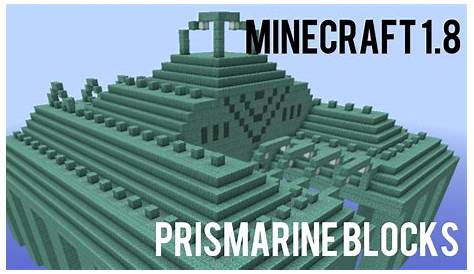 How to Make and Use Prismarine New Block in Minecraft 1.8 - YouTube
