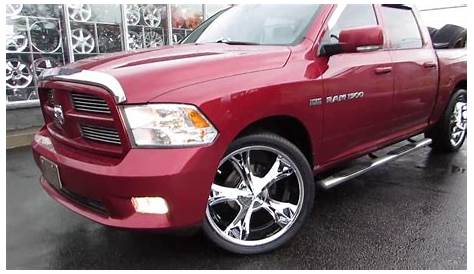2012 DODGE RAM WITH 24 INCH CHROME RIMS & TIRES - YouTube