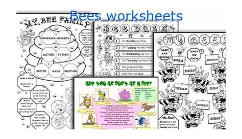 English teaching worksheets: Bees