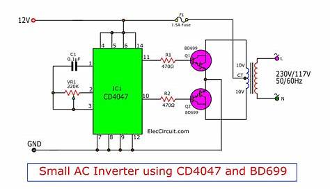 cd 4047 inverter circuit diagram